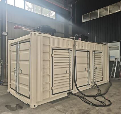 좋은 가격 컨테이너 타입 120kW 150KVA 고효율 저소음 천연가스 동화발전 장치 온라인으로